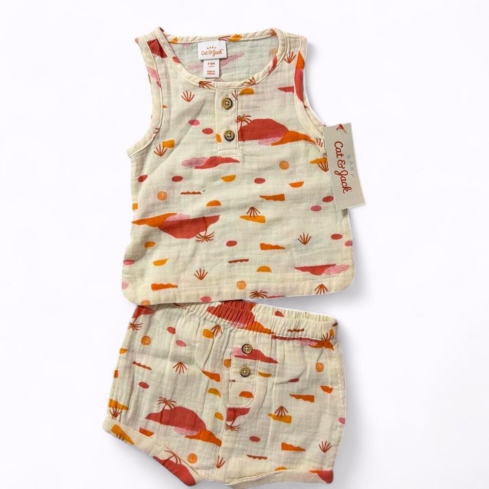 Cat-jack Baby Girl 2 piece set -NWT- Size 3-6 months